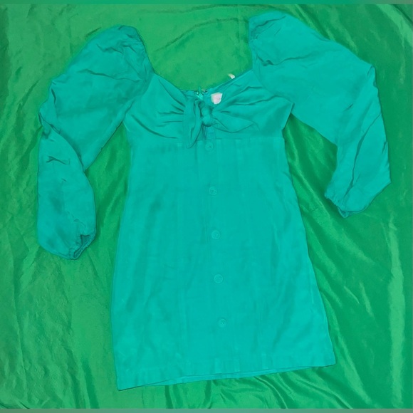 Sheike Elegant Green Dress with Bow Detail size 10 - Picture 4 of 12